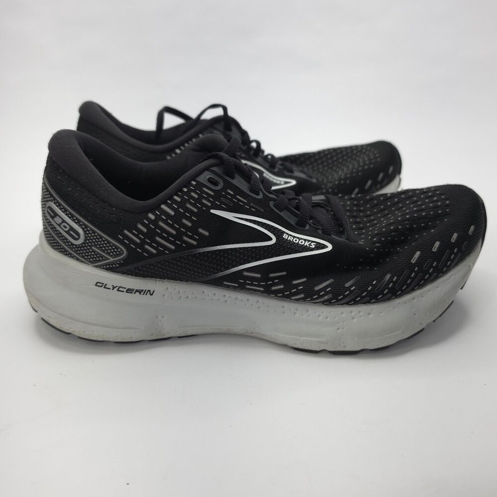 Brooks Glycerin 20 Running Shoes 1103821D059 Wmns Size 8.5 Black White Athletic